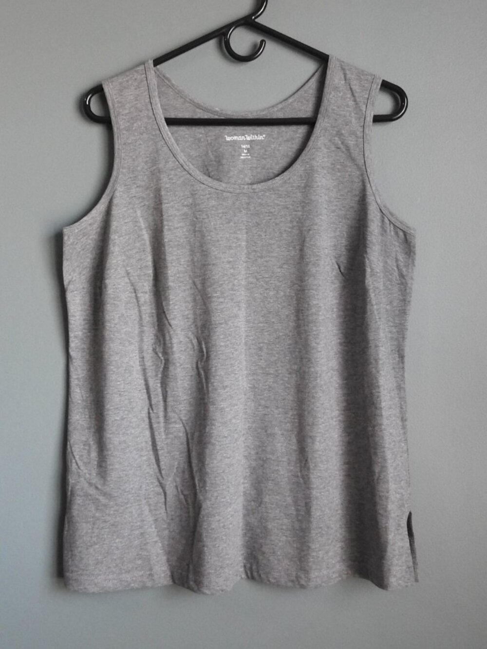 2/$15 Woman Within Tank Top Cami, Womens Plus Size Medium (14/16)